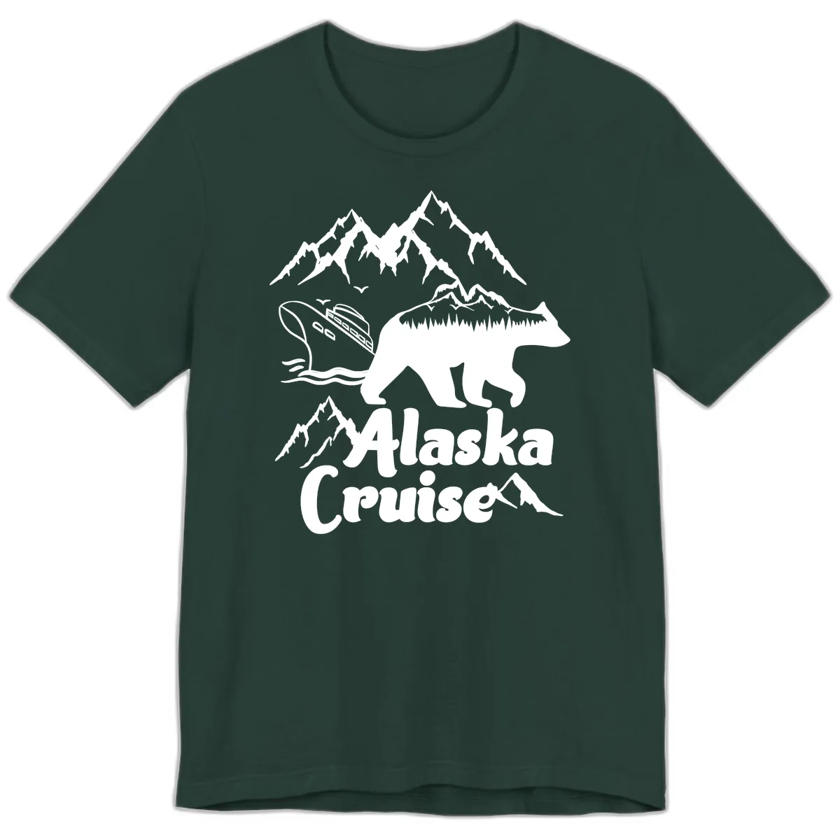 Alaska Cruise Bear Mountain Adventure Premium T-Shirt in Forest