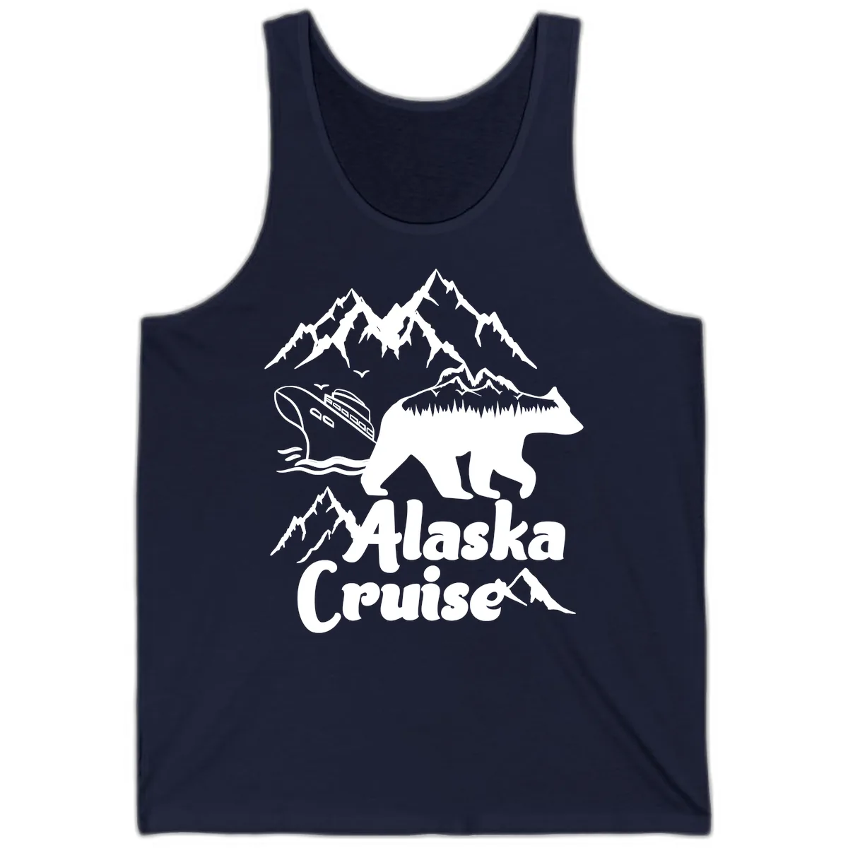 Alaska Cruise Bear Mountain Adventure Tank in Navy