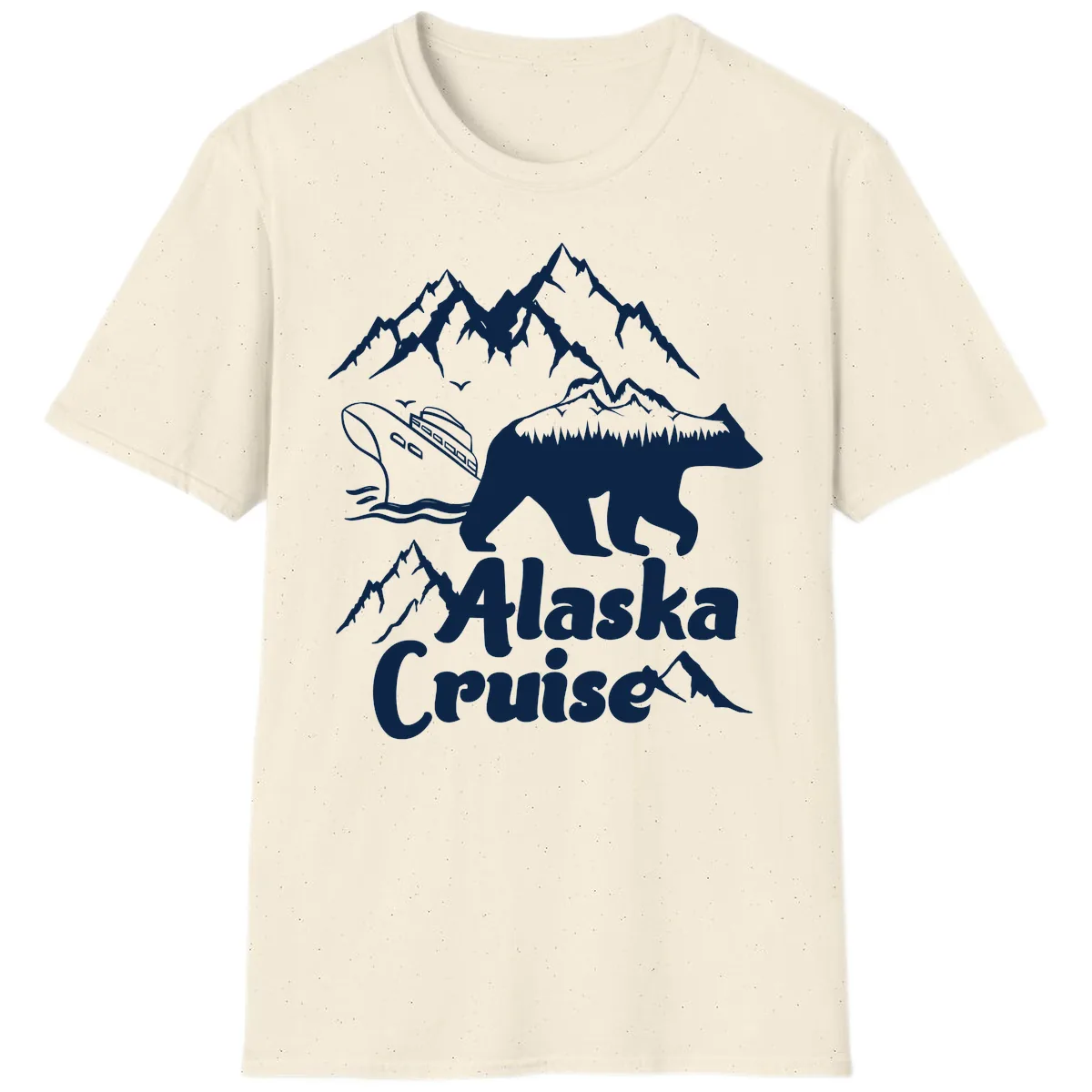 Alaska Cruise Bear Mountain Adventure T-Shirt in Natural