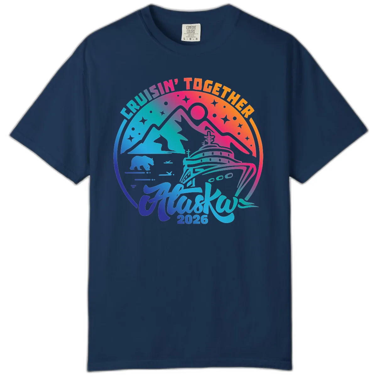 Cruisin' Together Alaska 2026 Comfort Color in Navy