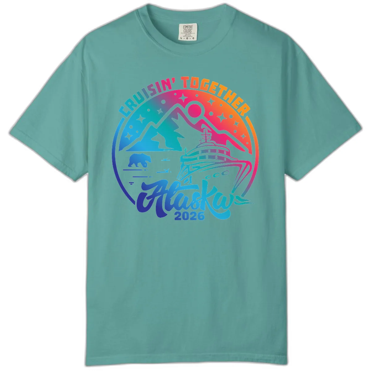 Cruisin' Together Alaska 2026 Comfort Color in Seafoam