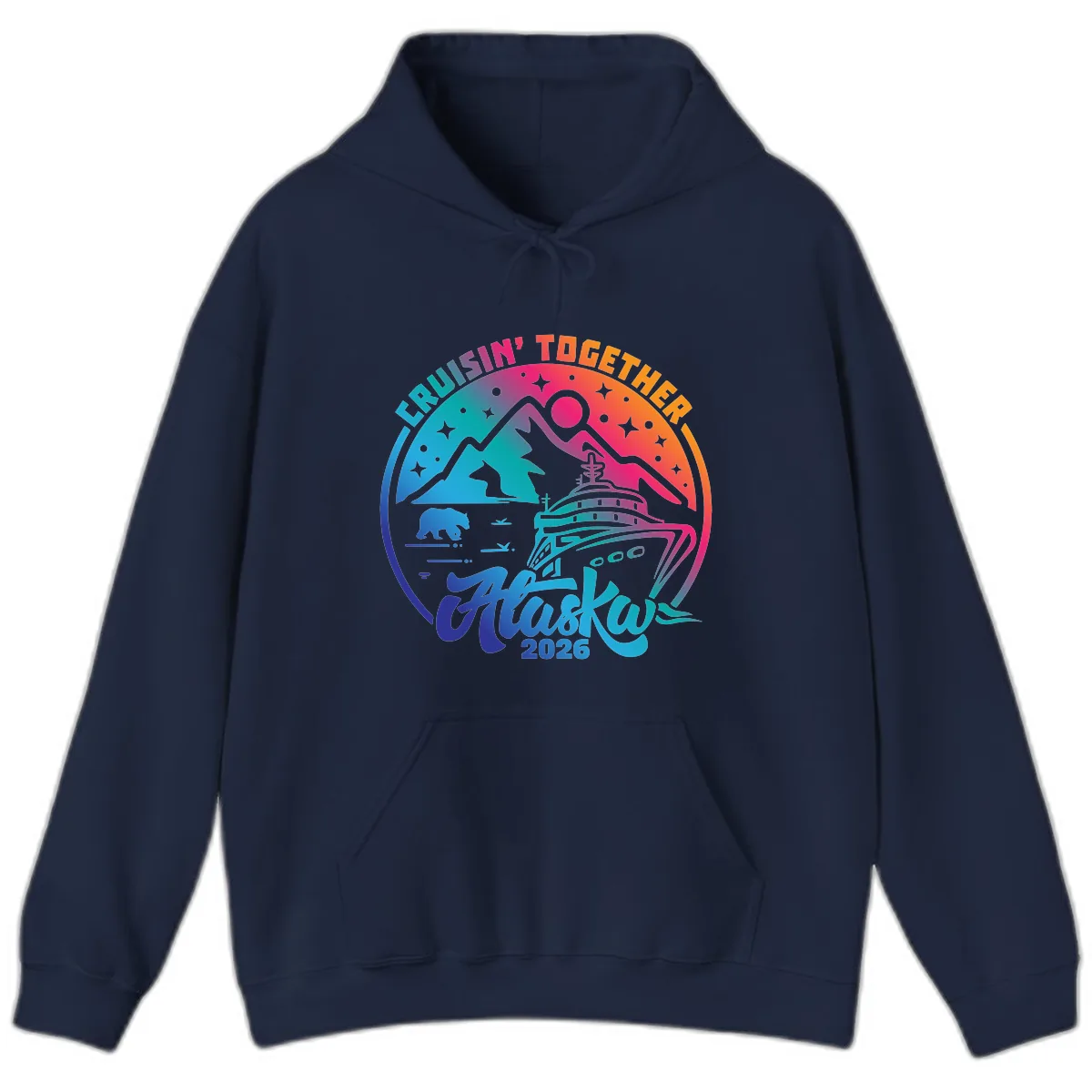 Cruisin' Together Alaska 2026 Hoodie in Navy