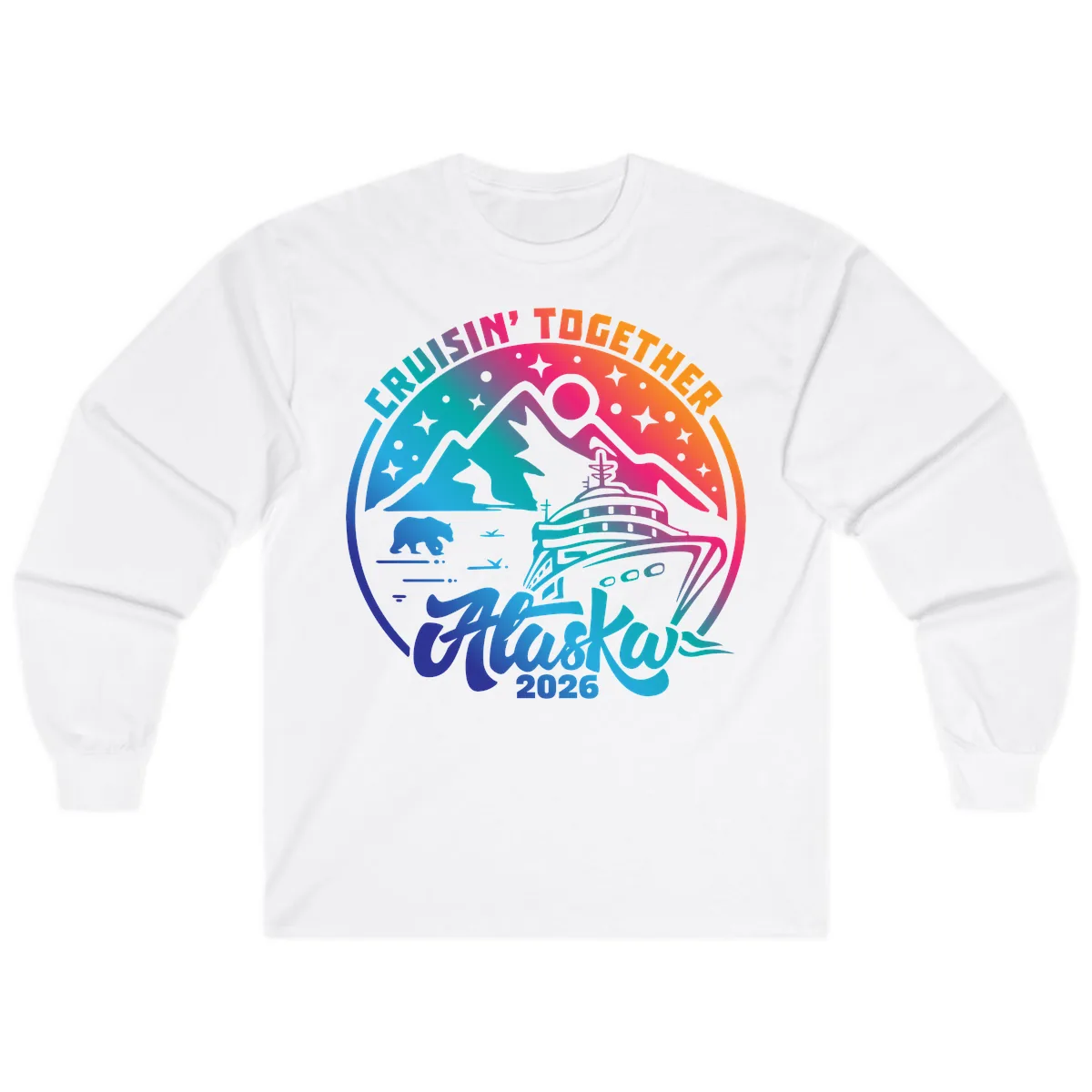 Cruisin' Together Alaska 2026 Long Sleeve in White