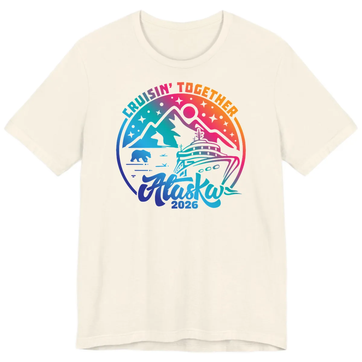 Cruisin' Together Alaska 2026 Premium T-Shirt in Natural