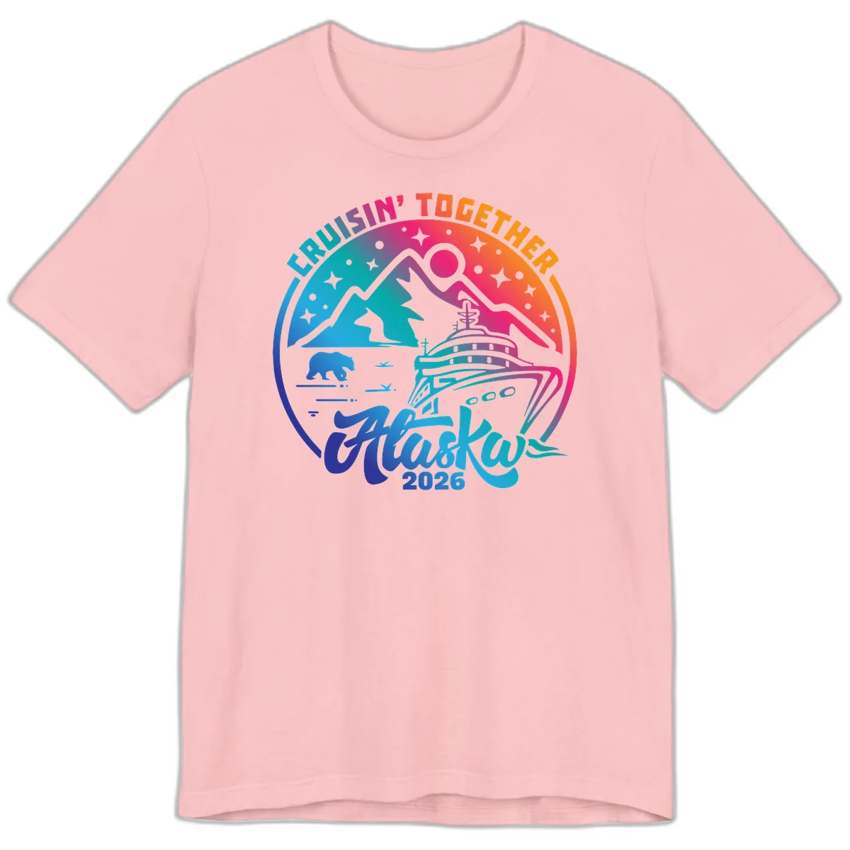 Cruisin' Together Alaska 2026 Premium T-Shirt in Pink