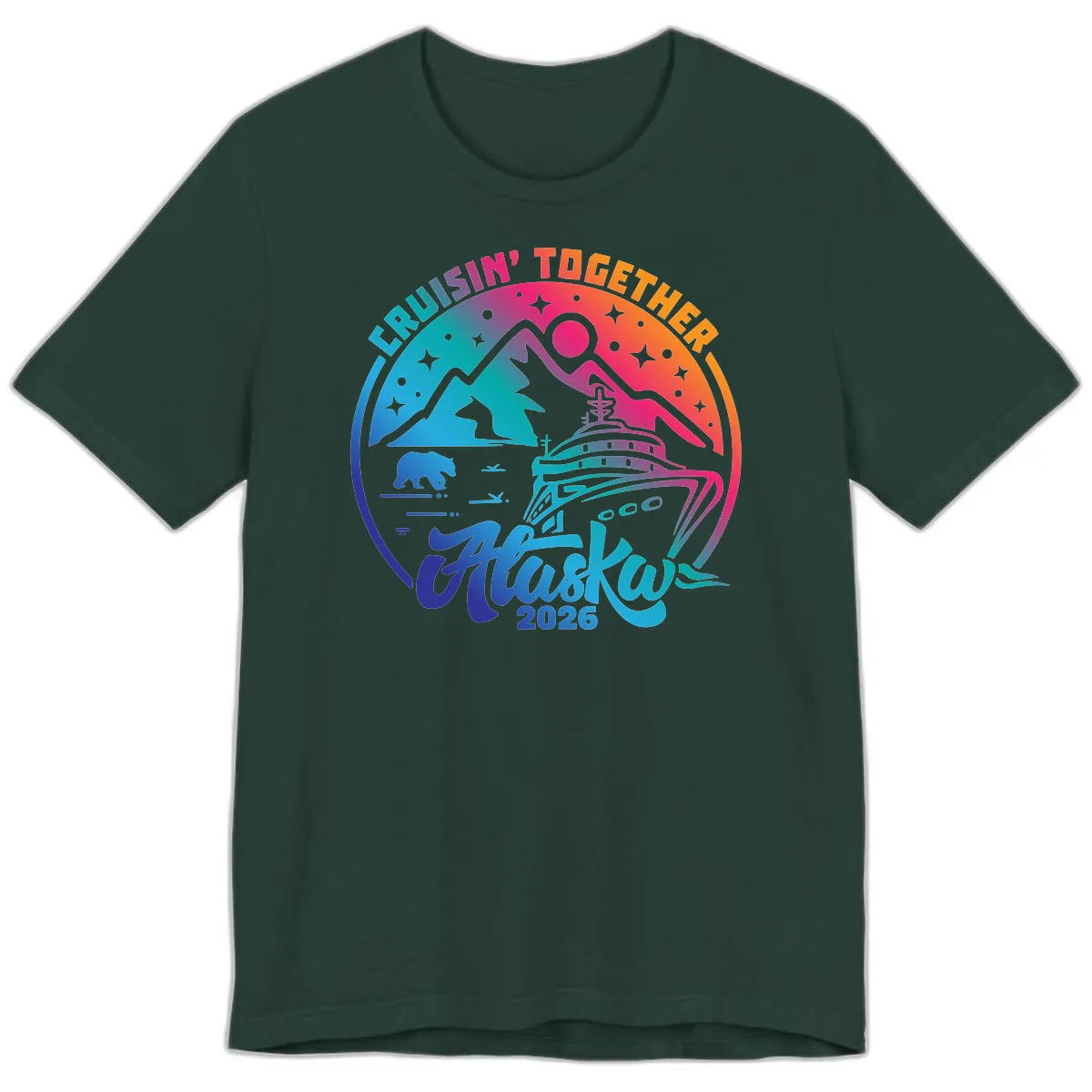 Cruisin' Together Alaska 2026 Premium T-Shirt in Forest