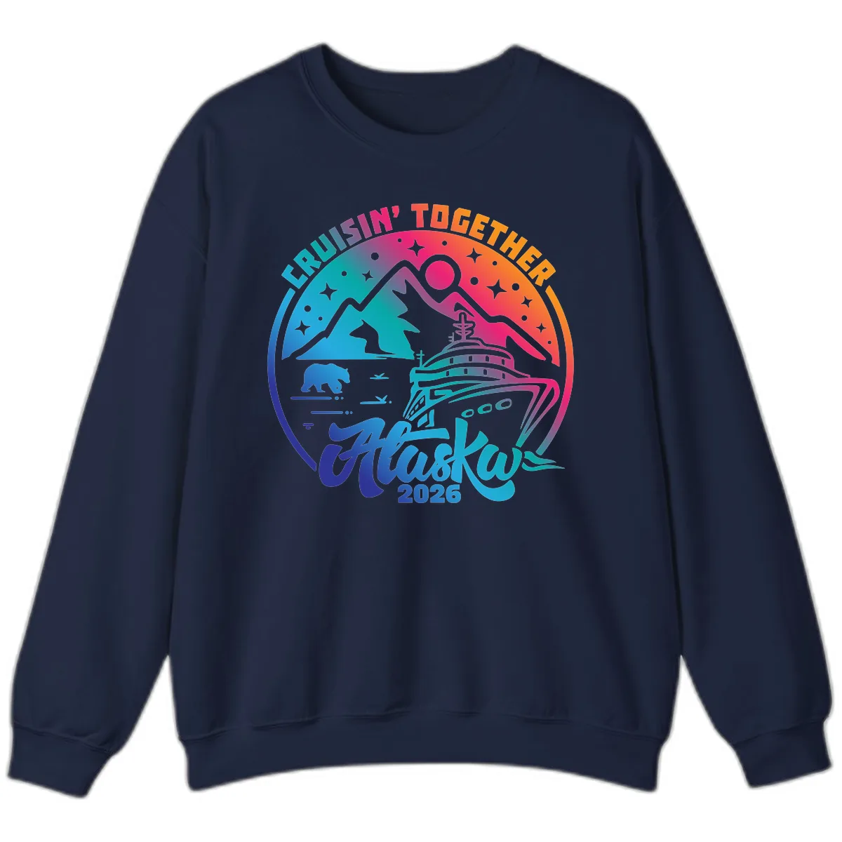 Cruisin' Together Alaska 2026 Sweatshirt in Navy