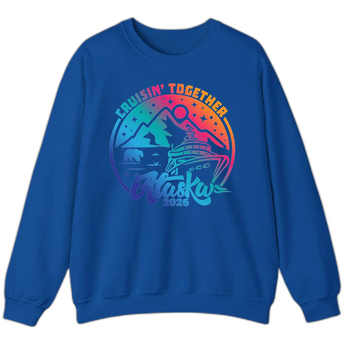 Cruisin' Together Alaska 2026 Sweatshirt in Royal