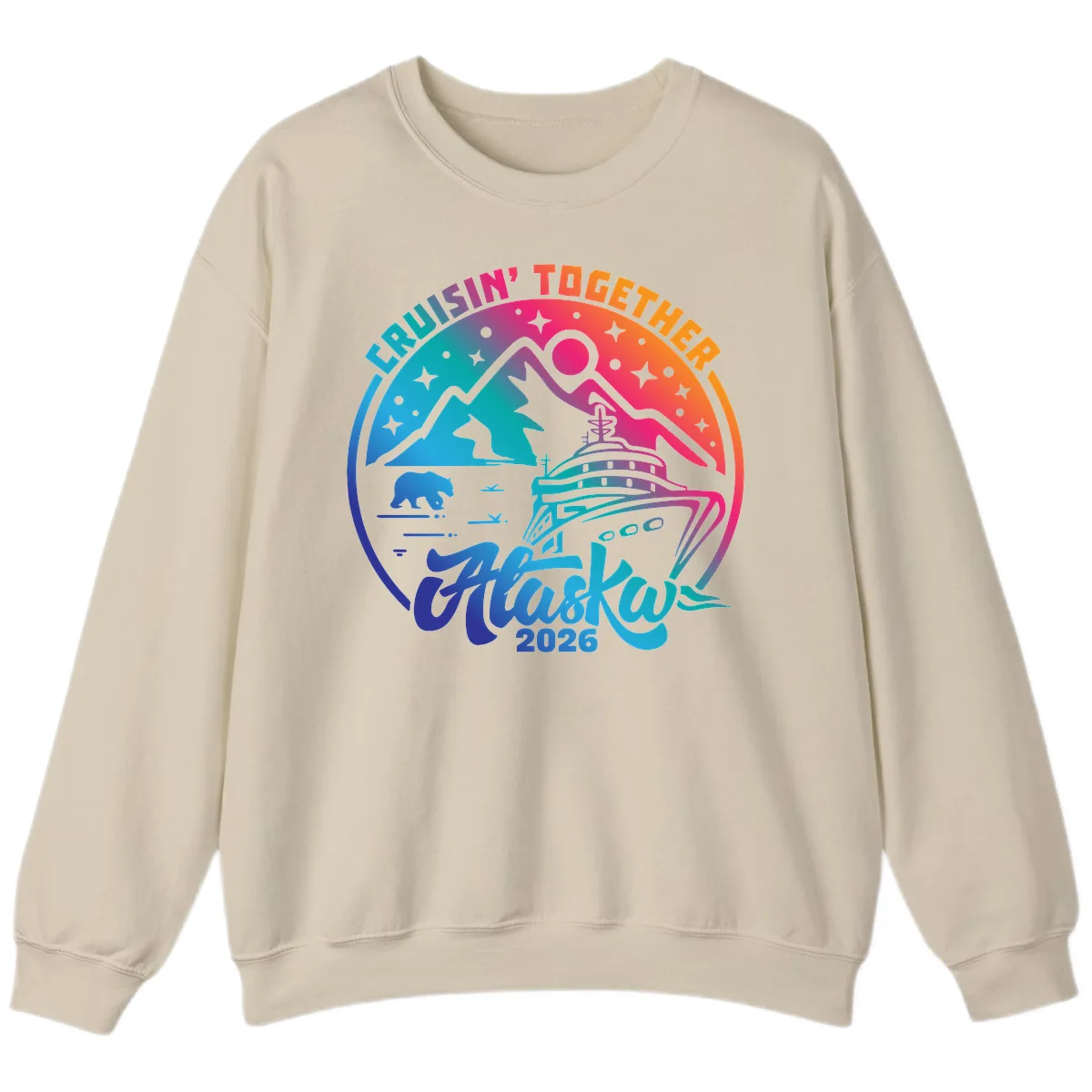 Cruisin' Together Alaska 2026 Sweatshirt in Sand