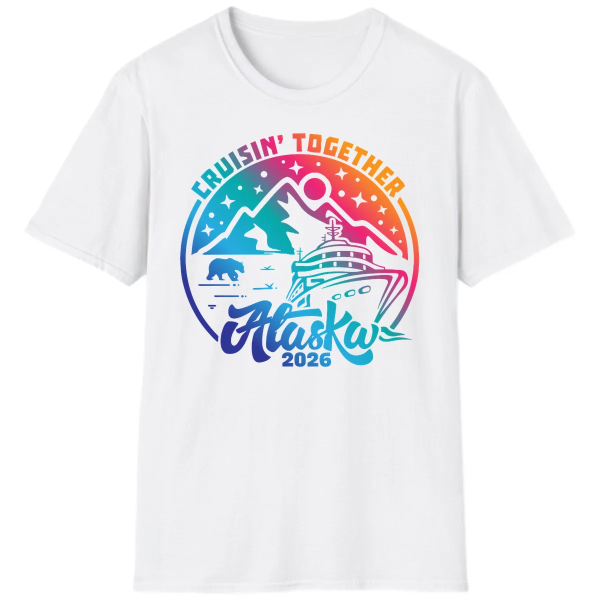 Cruisin' Together Alaska 2026 T-Shirt in White