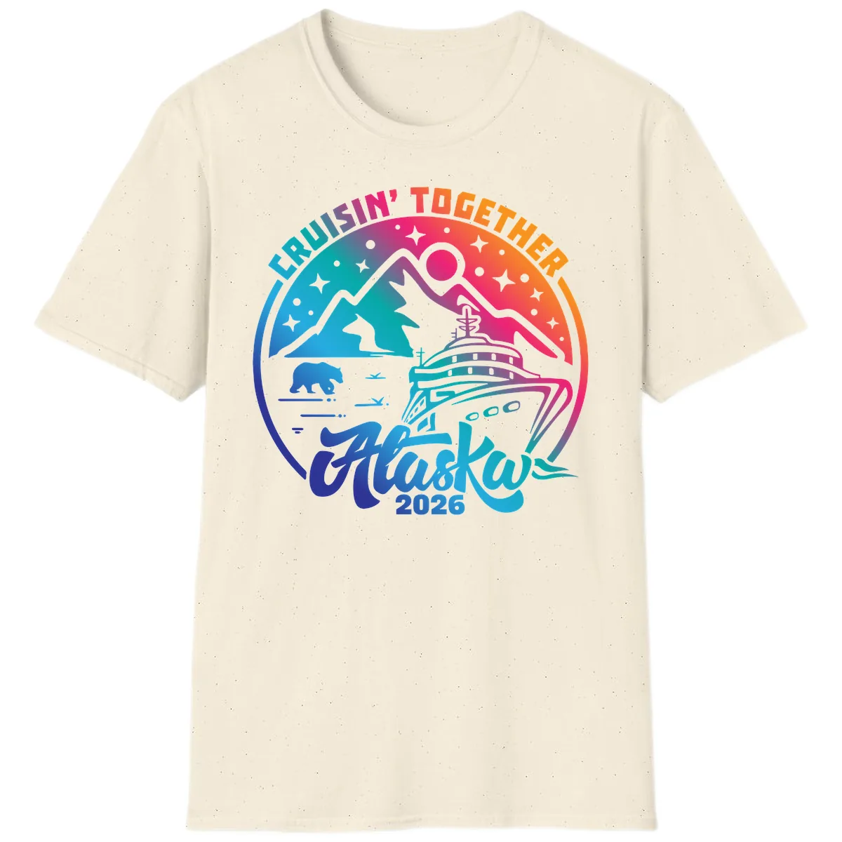Cruisin' Together Alaska 2026 T-Shirt in Natural