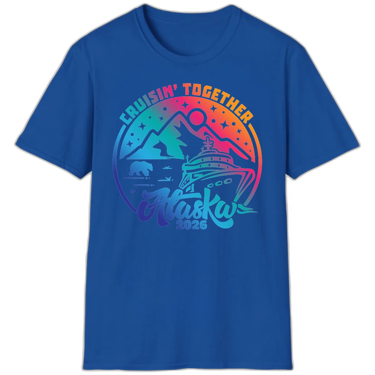 Cruisin' Together Alaska 2026 T-Shirt in Royal