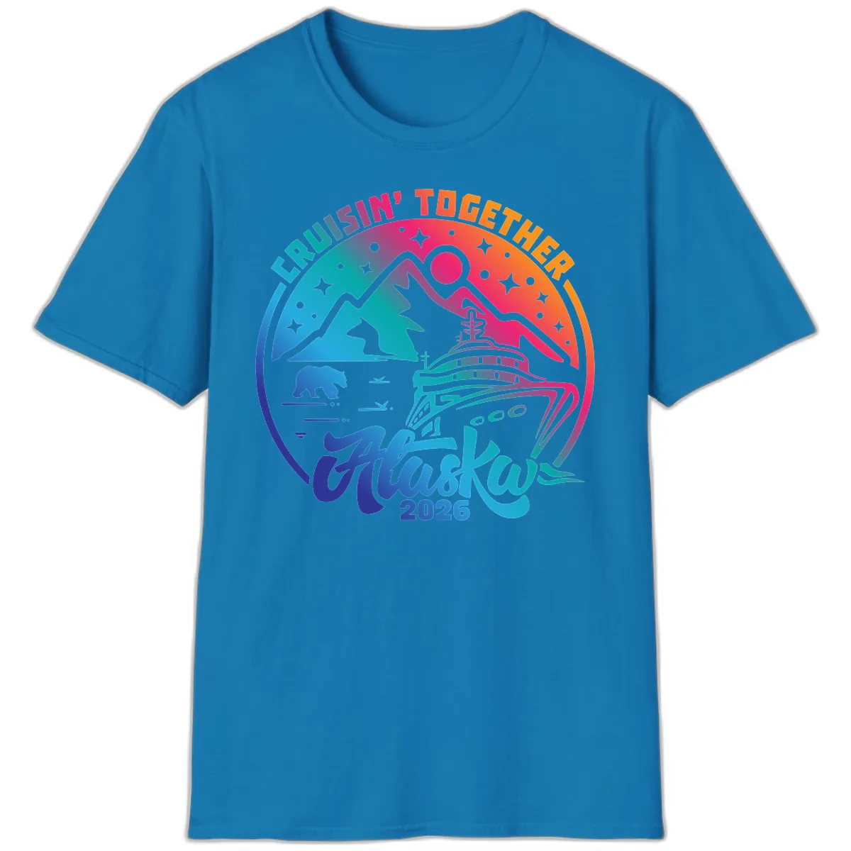 Cruisin' Together Alaska 2026 T-Shirt in Sapphire