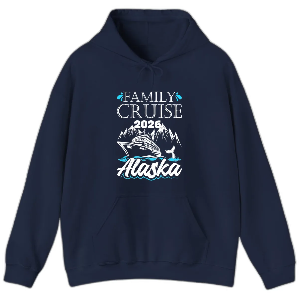 Alaska Waters Adventure Hoodie in Navy
