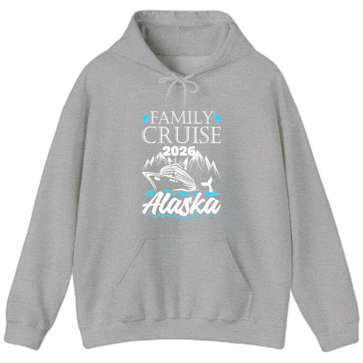 Alaska Waters Adventure Hoodie in Sport Grey