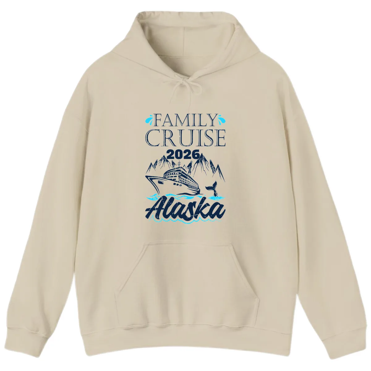 Alaska Waters Adventure Hoodie in Sand