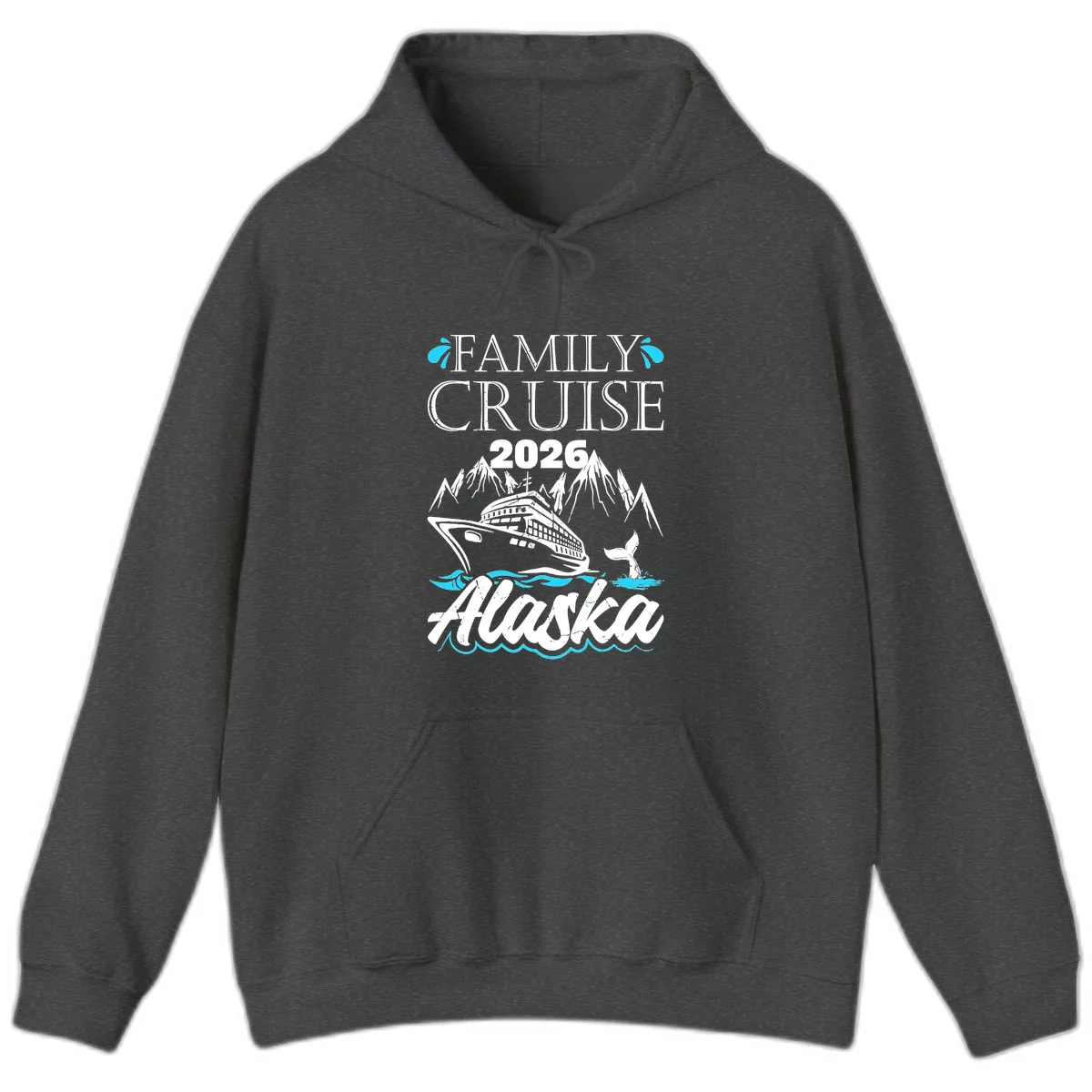 Alaska Waters Adventure Hoodie in Dark Heather