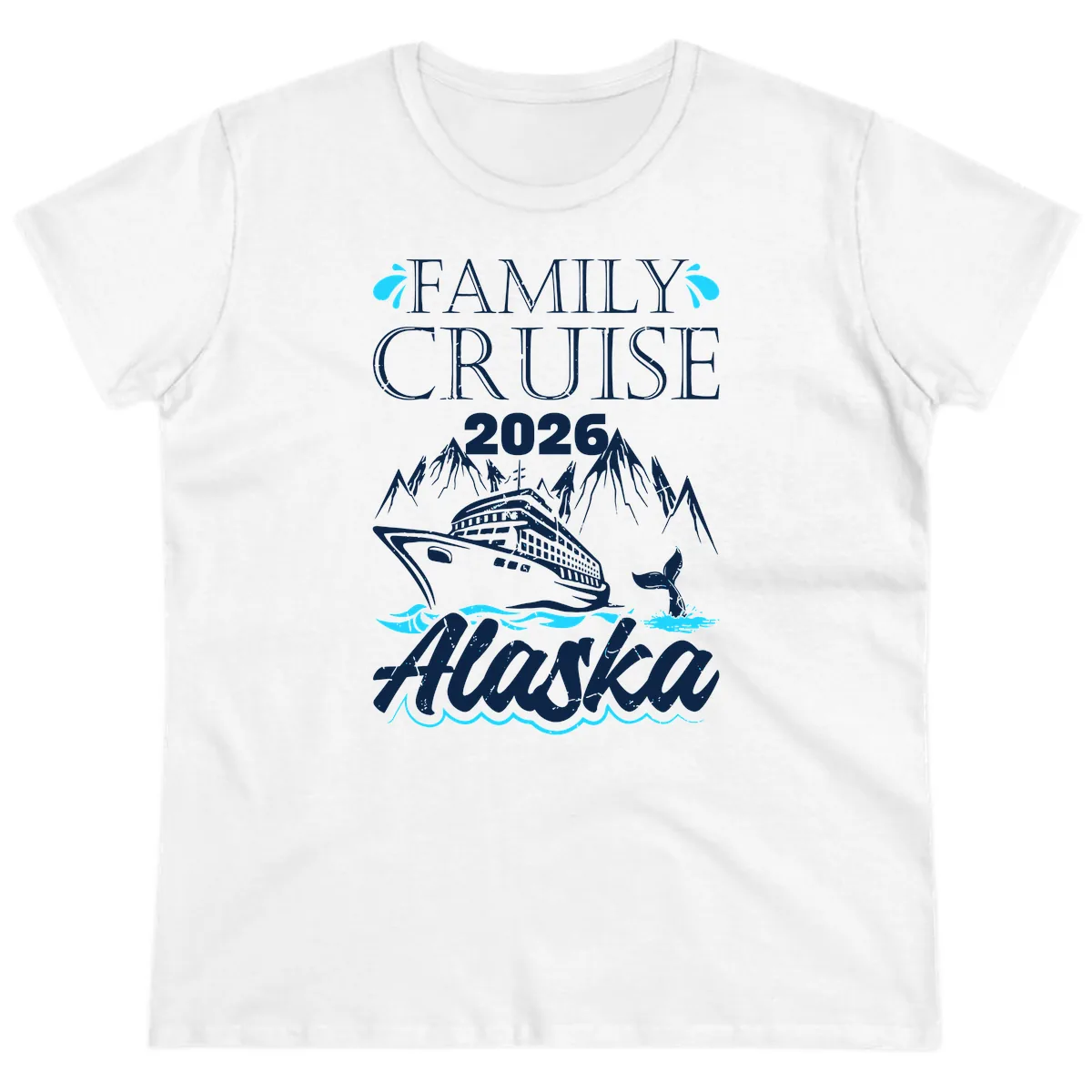 Alaska Waters Adventure Ladies Tee in White