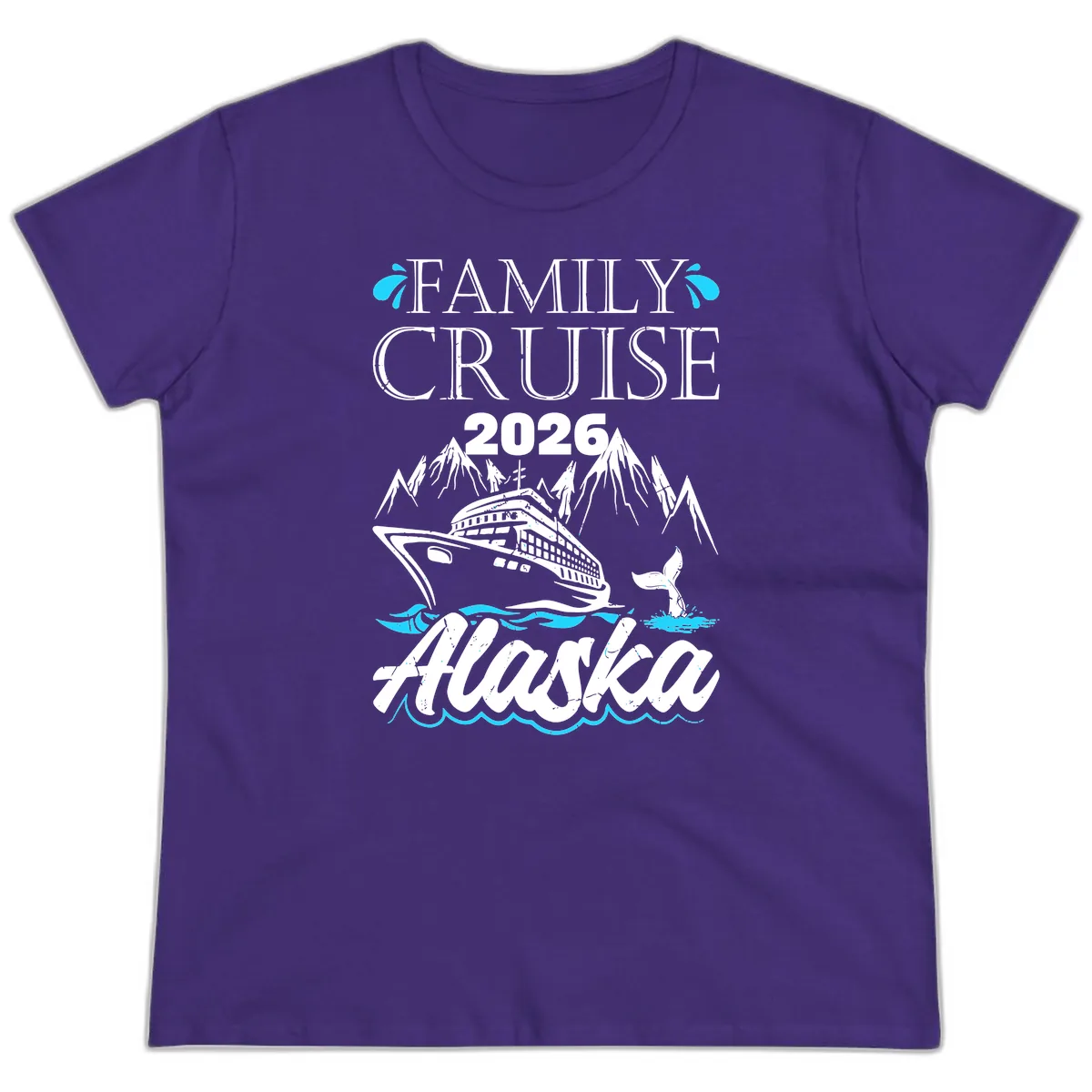 Alaska Waters Adventure Ladies Tee in Purple