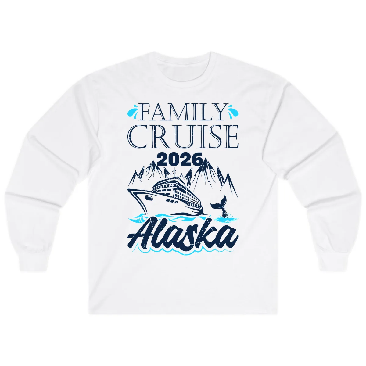 Alaska Waters Adventure Long Sleeve in White