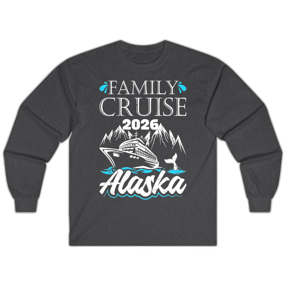 Alaska Waters Adventure Long Sleeve in Dark Heather