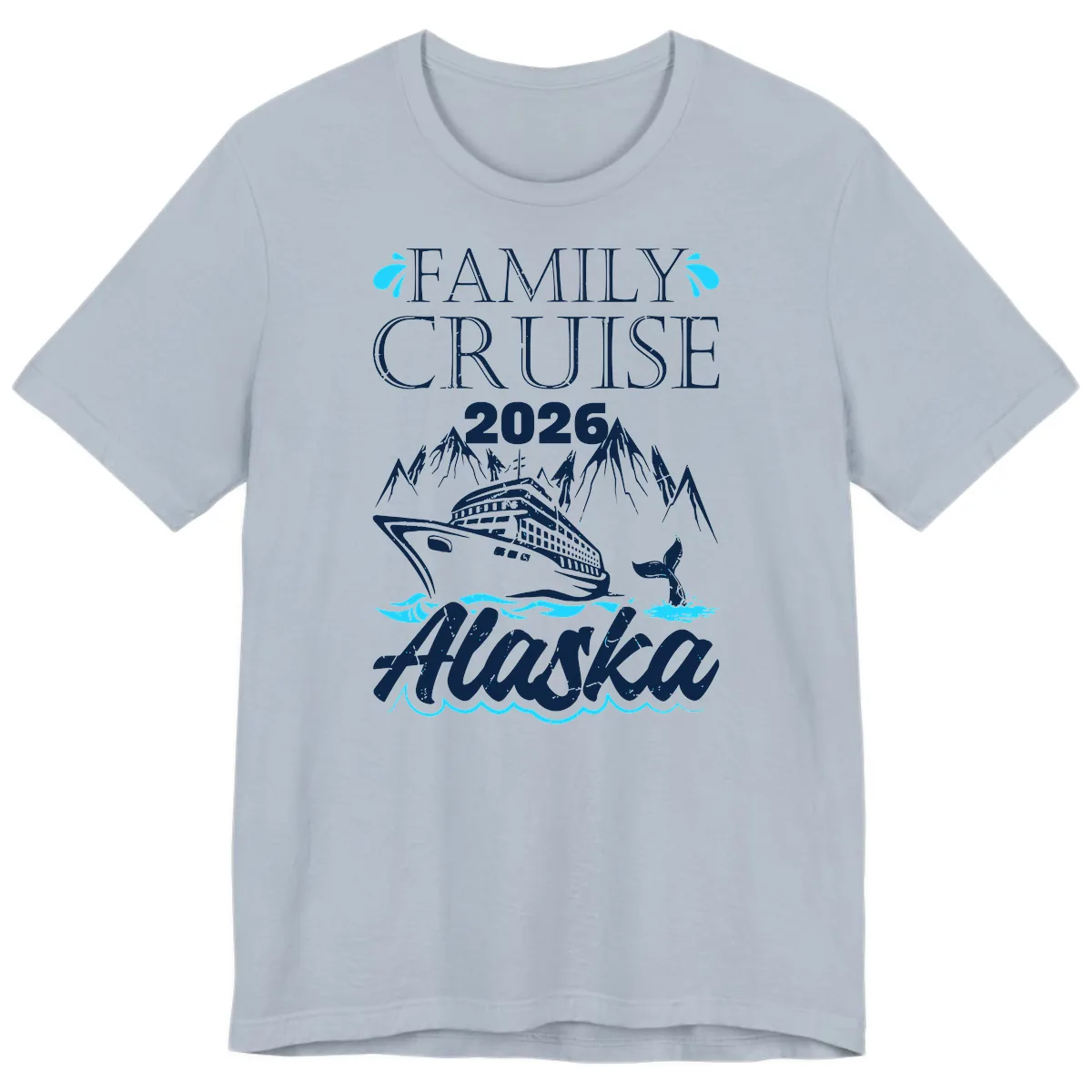 Alaska Waters Adventure Premium T-Shirt in Light Blue
