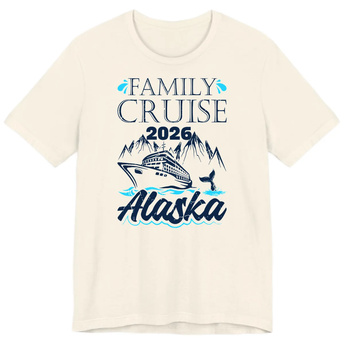 Alaska Waters Adventure Premium T-Shirt in Natural
