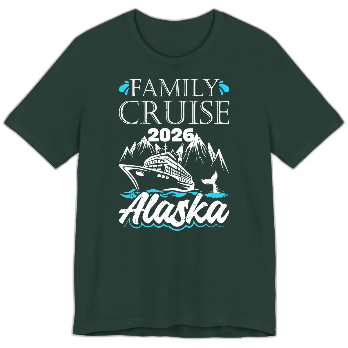 Alaska Waters Adventure Premium T-Shirt in Forest