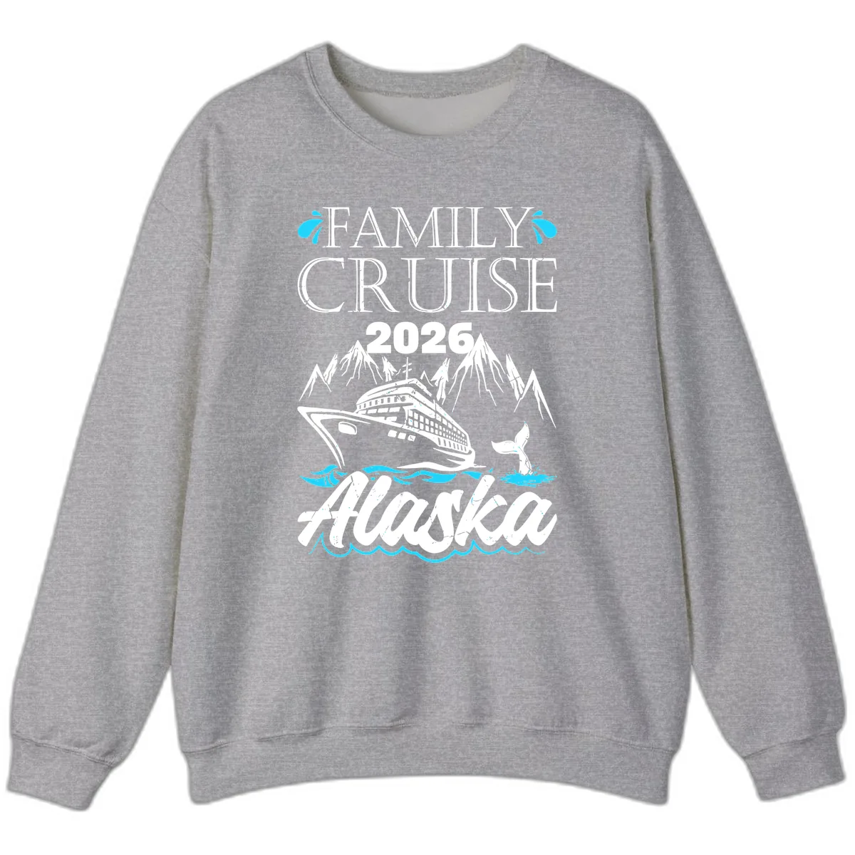 Alaska Waters Adventure Sweatshirt in Sport Grey