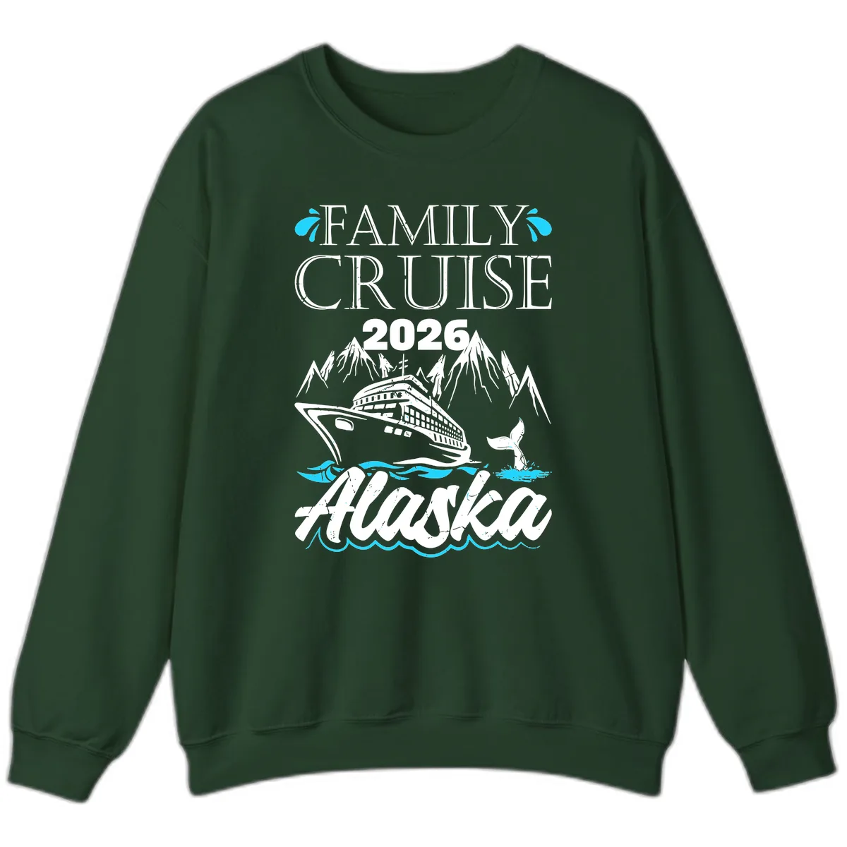 Alaska Waters Adventure Sweatshirt in Forest Green