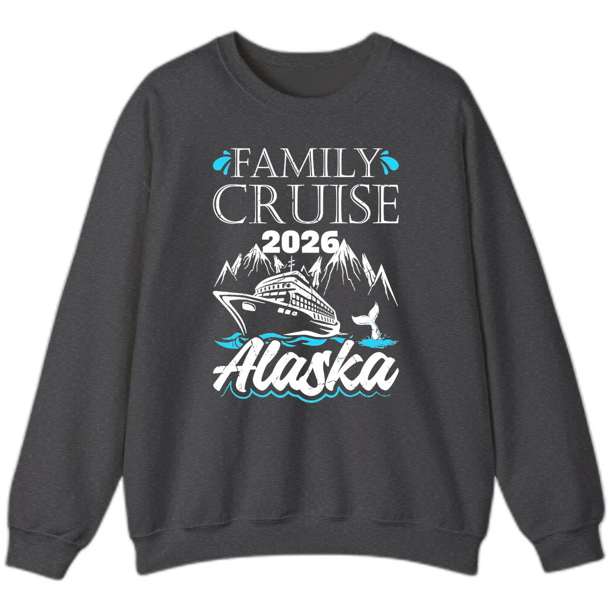 Alaska Waters Adventure Sweatshirt in Dark Heather