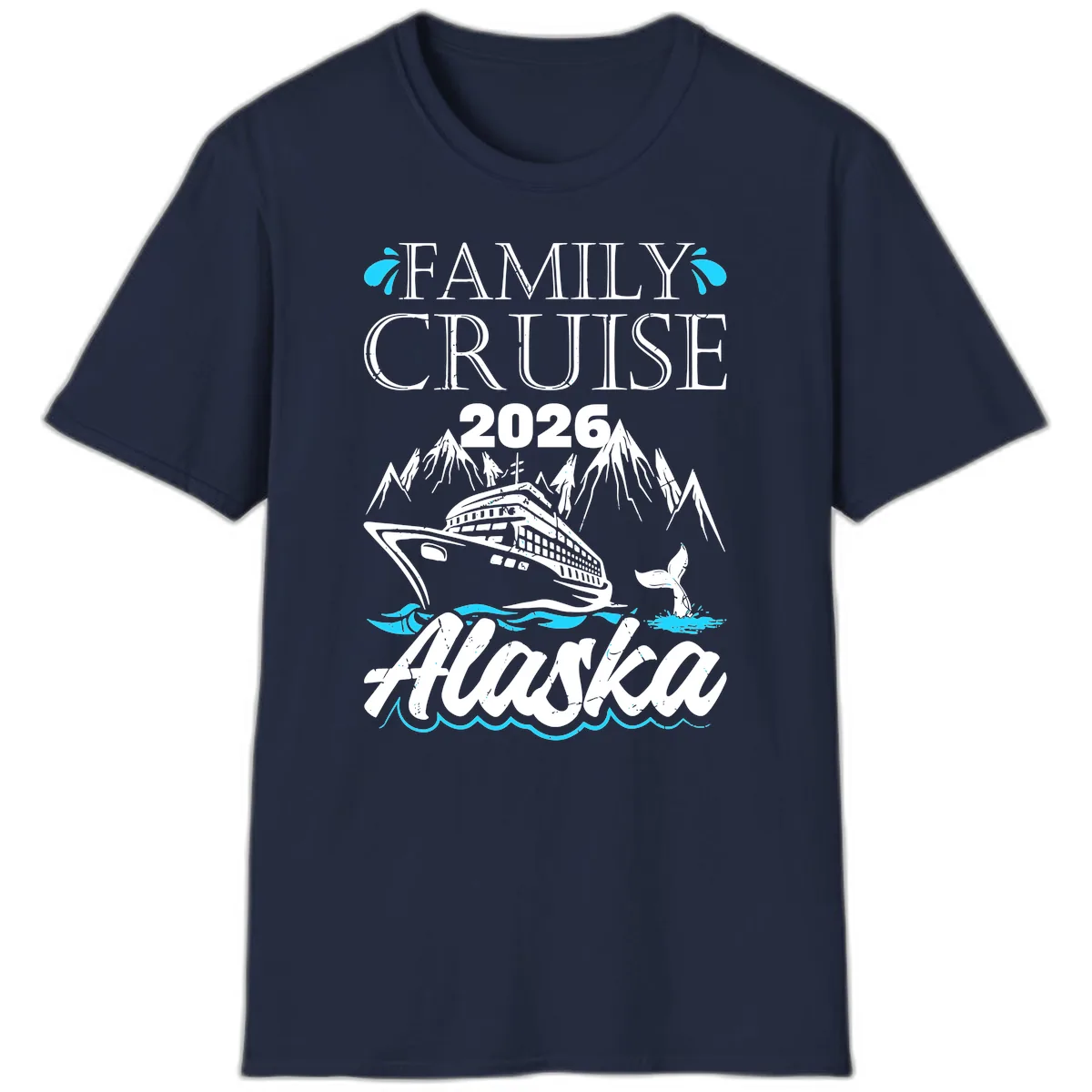 Alaska Waters Adventure T-Shirt in Navy