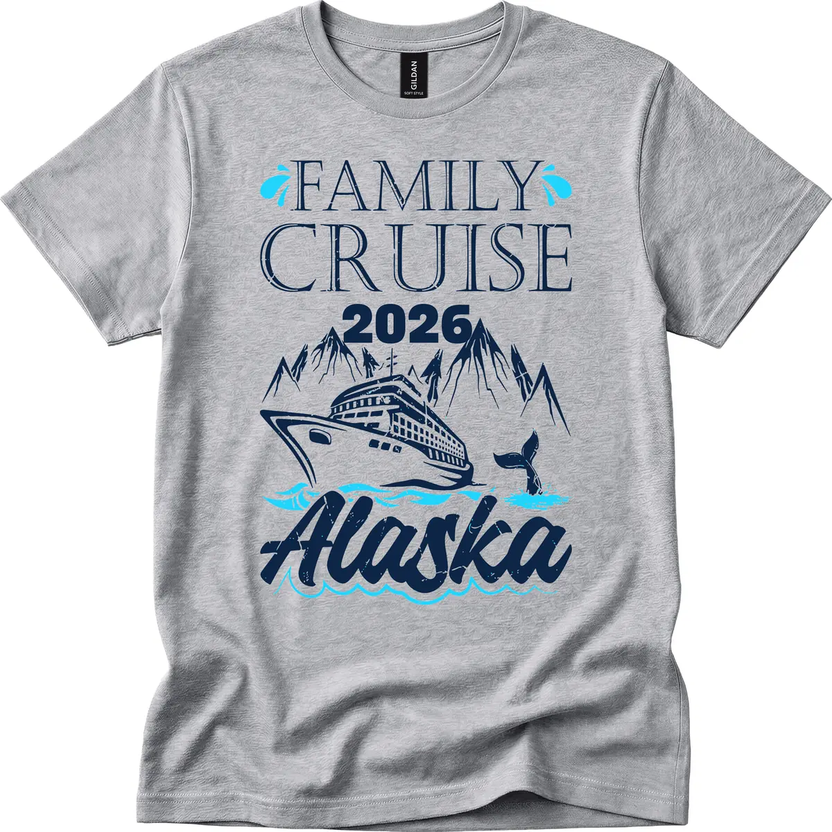 Alaska Waters Adventure T-Shirt in Sport Grey