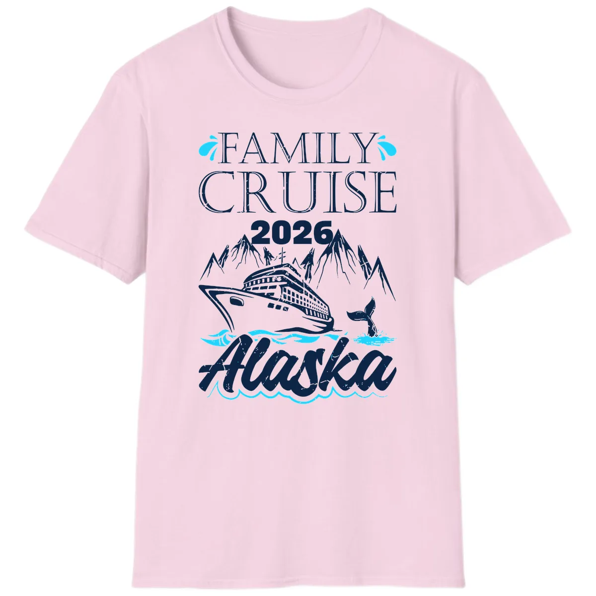 Alaska Waters Adventure T-Shirt in Light Pink
