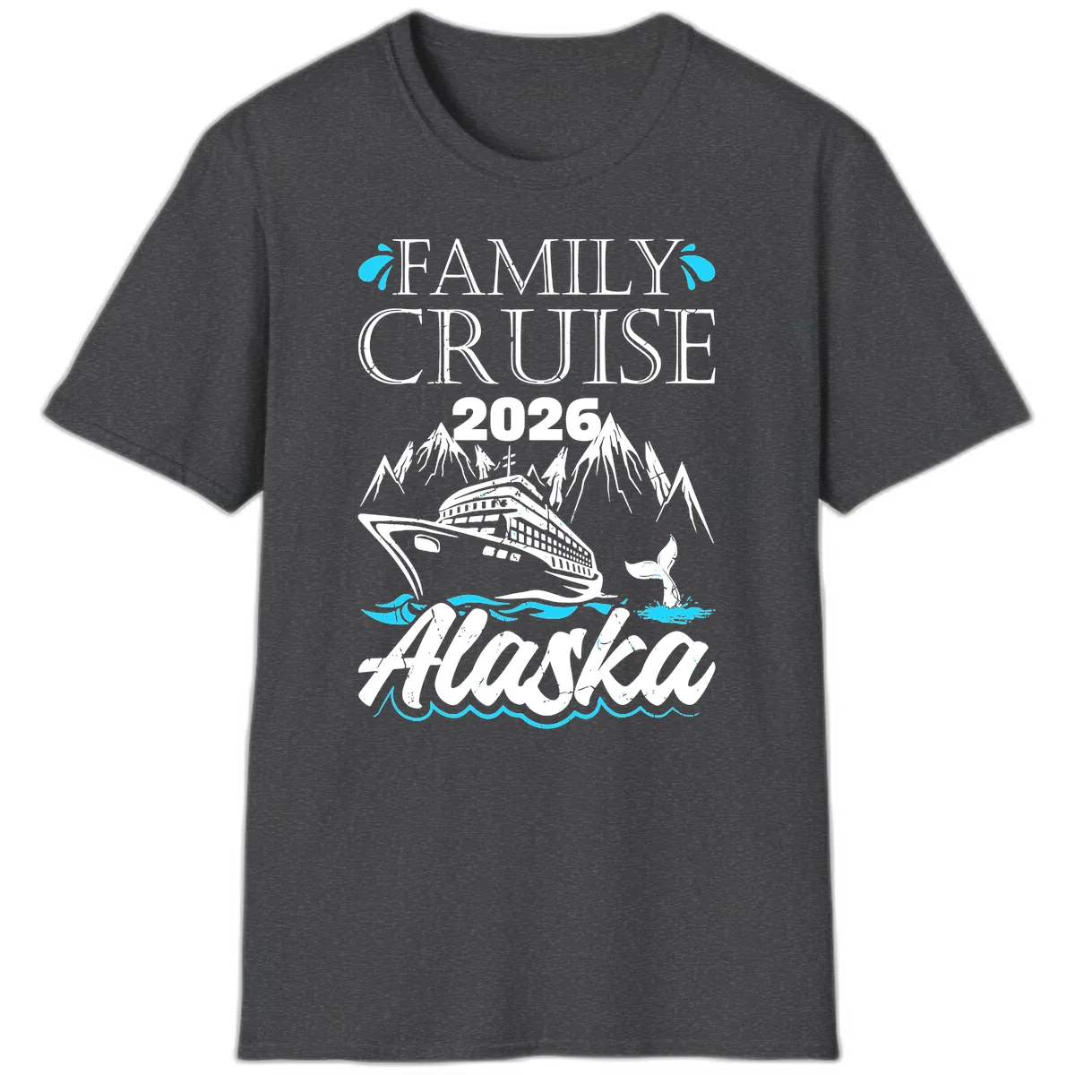 Alaska Waters Adventure T-Shirt in Dark Heather