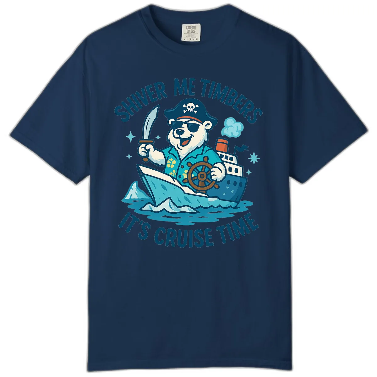 Shiver Me Timbers Cruise Time Comfort Color in Navy