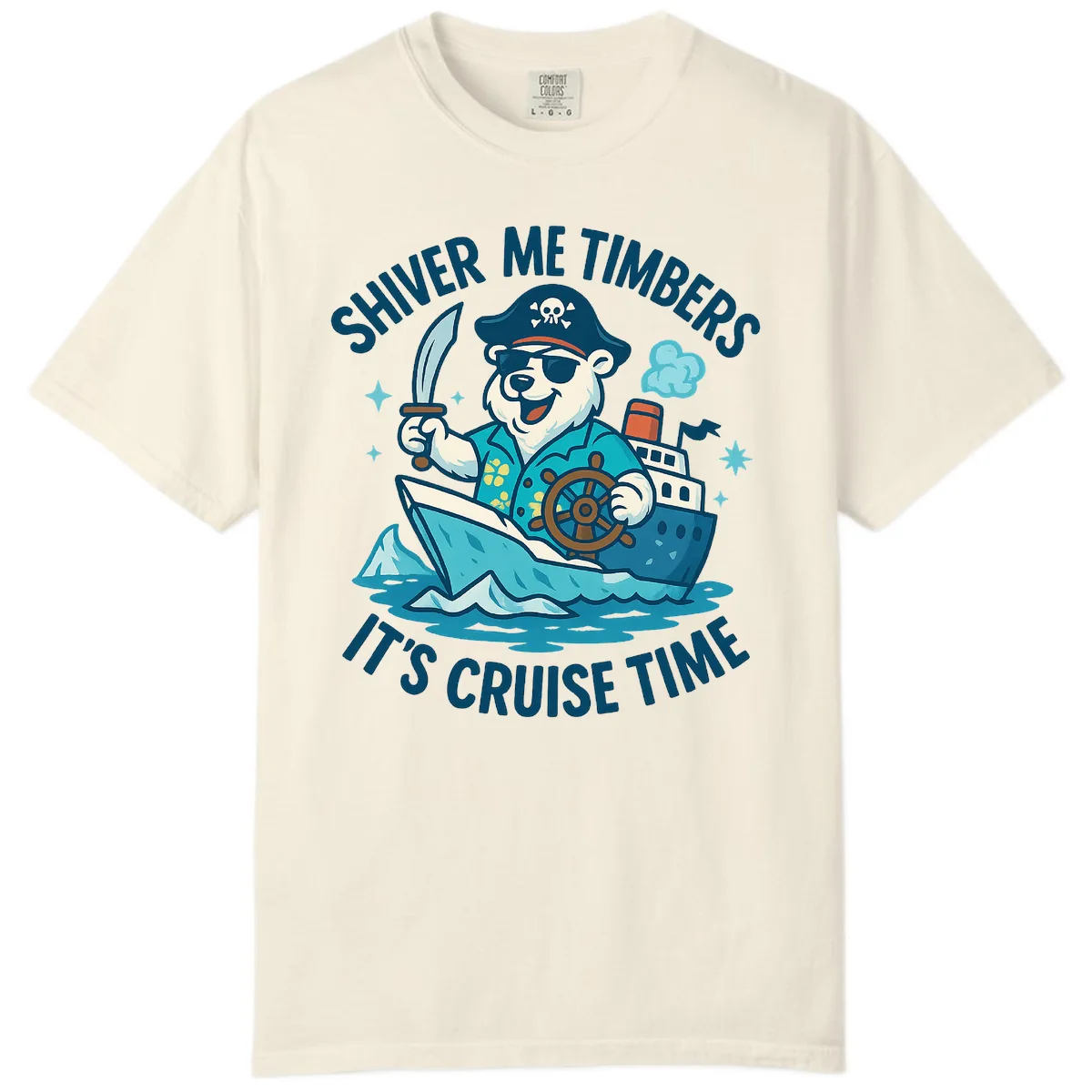 Shiver Me Timbers Cruise Time Comfort Color in Ivory