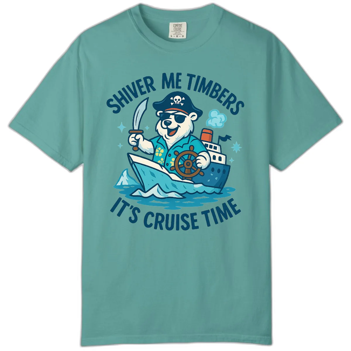 Shiver Me Timbers Cruise Time Comfort Color in Seafoam