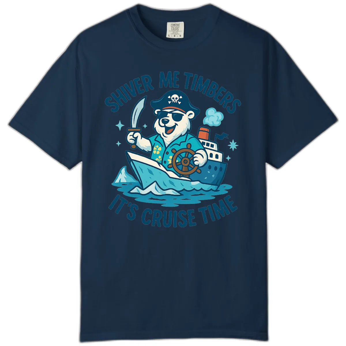Shiver Me Timbers Cruise Time Comfort Color in True Navy