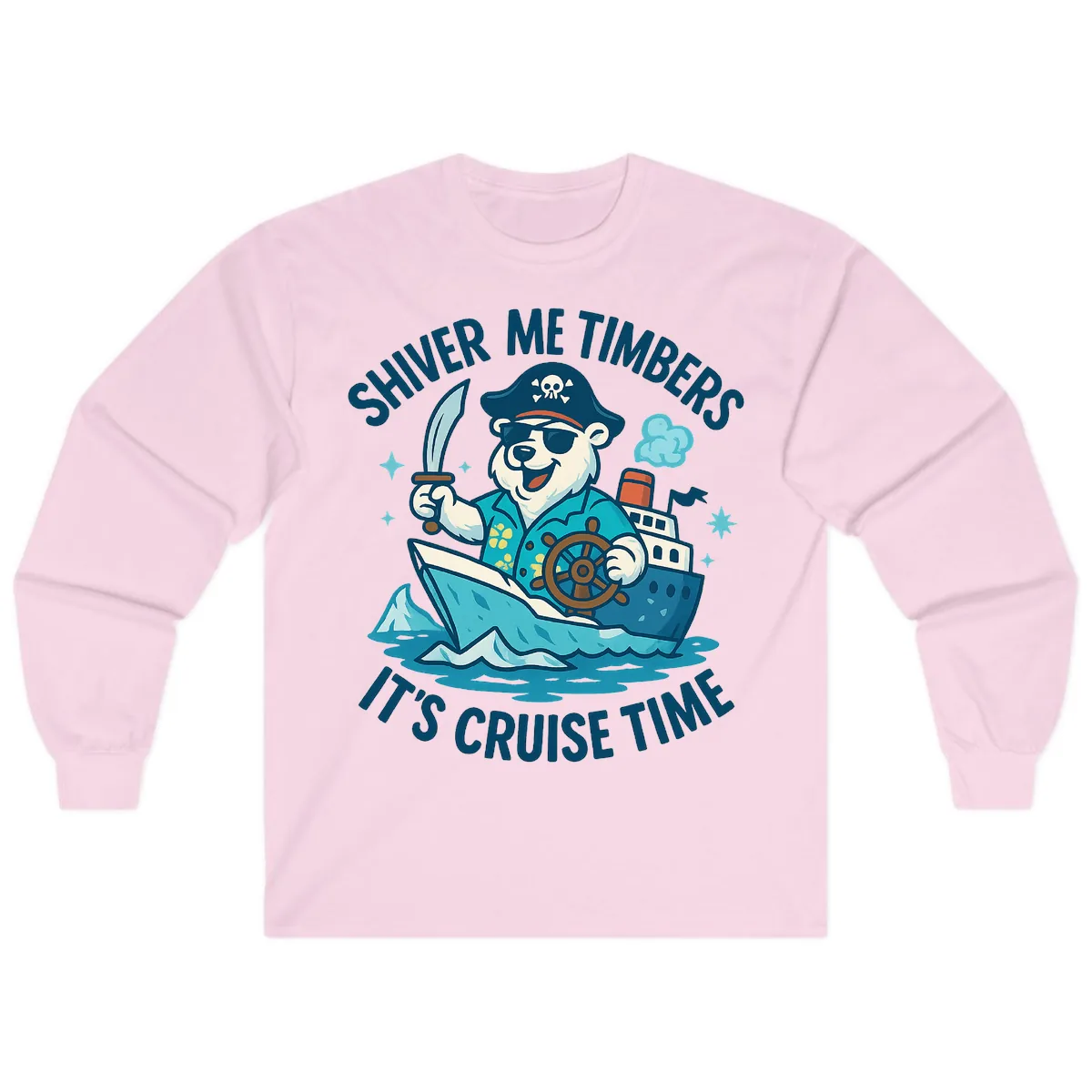 Shiver Me Timbers Cruise Time Long Sleeve in Light Pink