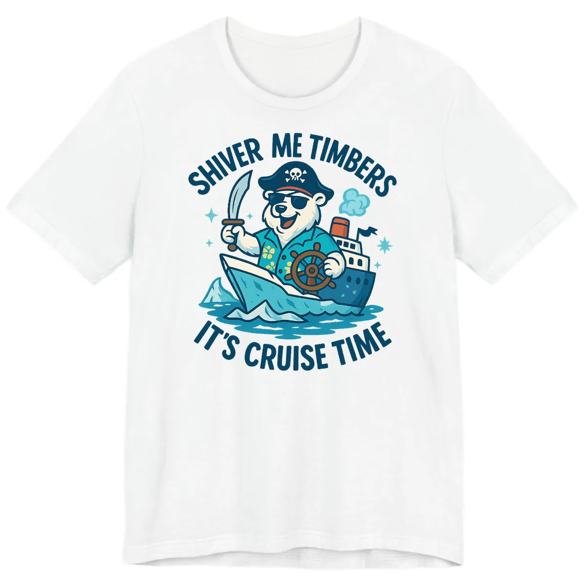 Shiver Me Timbers Cruise Time Premium T-Shirt in White