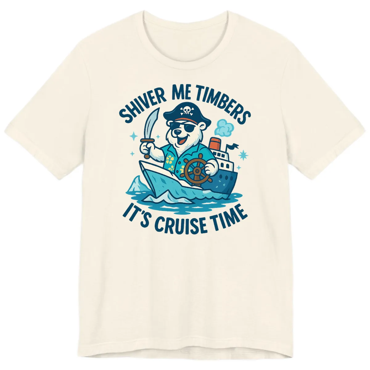 Shiver Me Timbers Cruise Time Premium T-Shirt in Natural