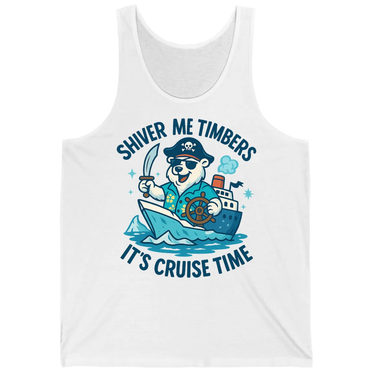 Shiver Me Timbers Cruise Time Tank in White