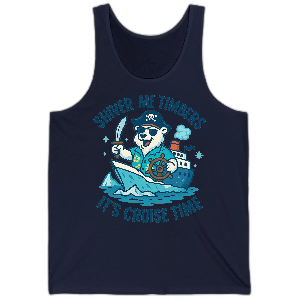 Shiver Me Timbers Cruise Time Tank in Navy