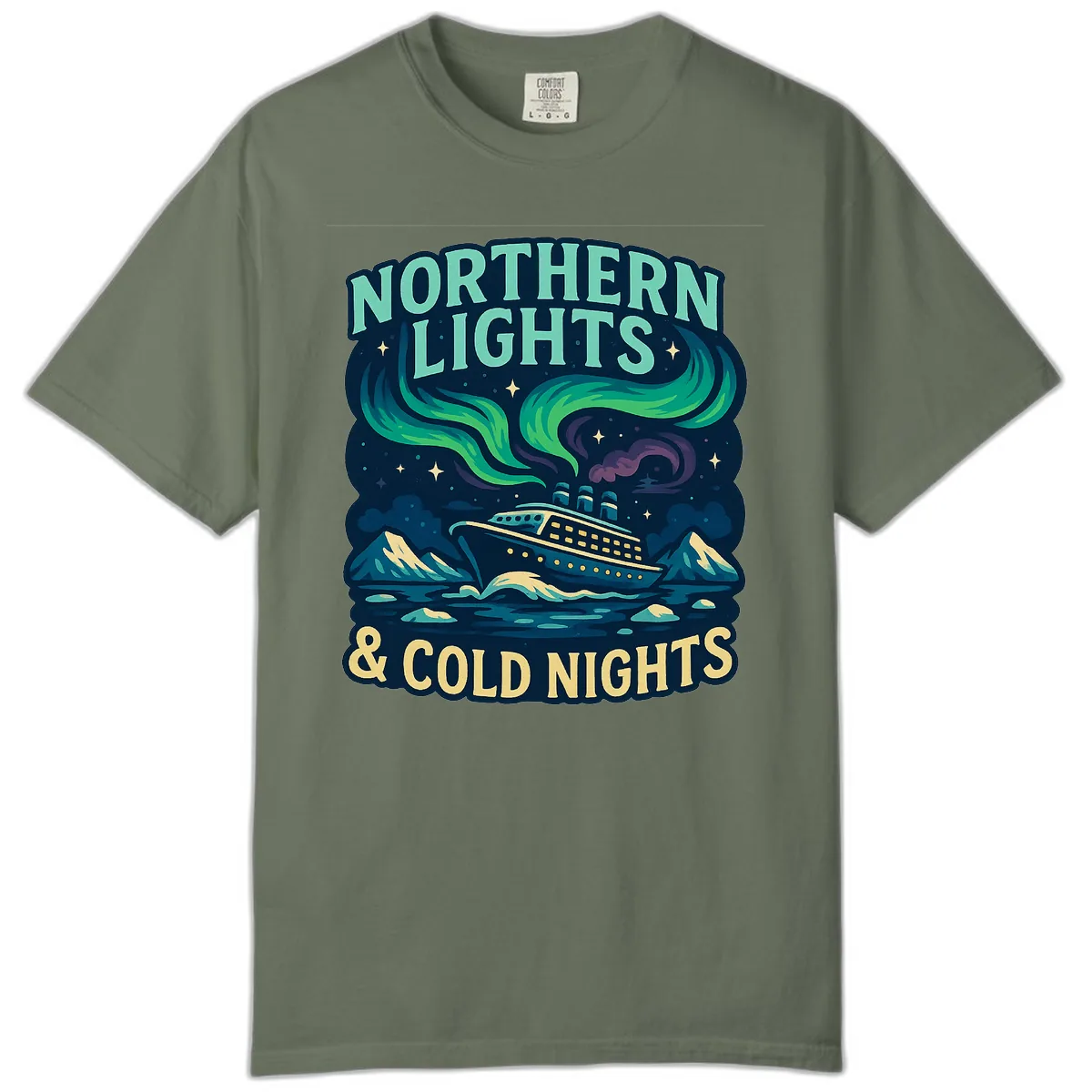 Northern Lights & Cold Nights Comfort Color in Moss
