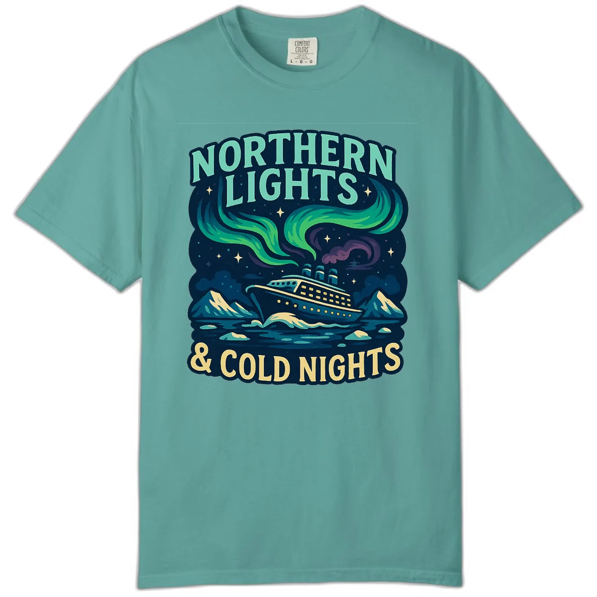 Northern Lights & Cold Nights Comfort Color in Seafoam