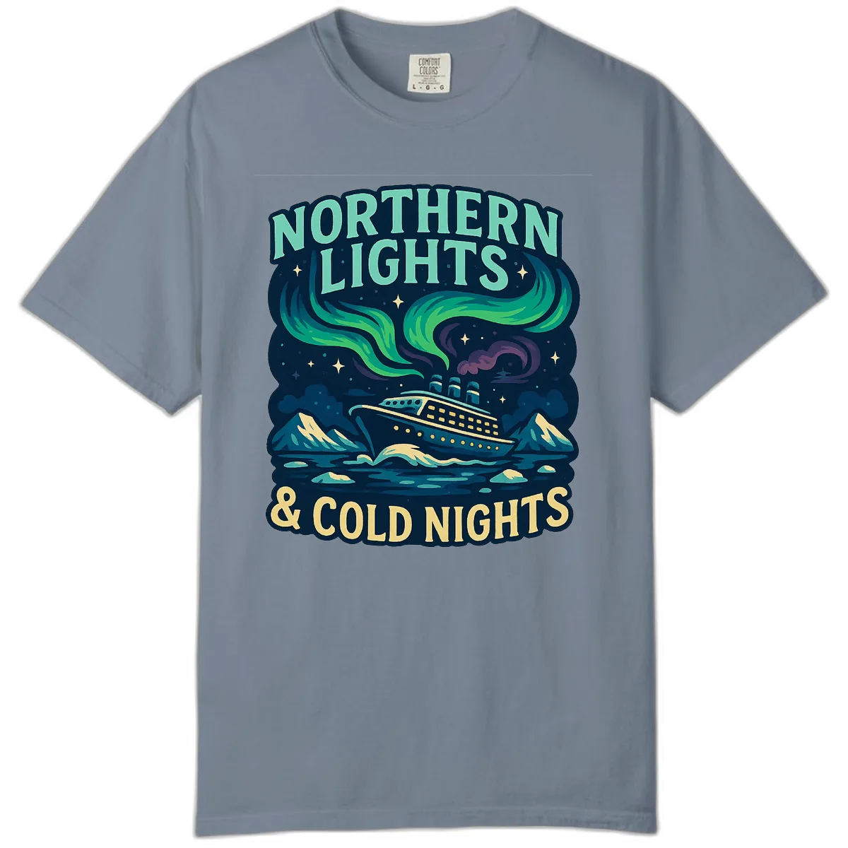Northern Lights & Cold Nights Comfort Color in Blue Jean