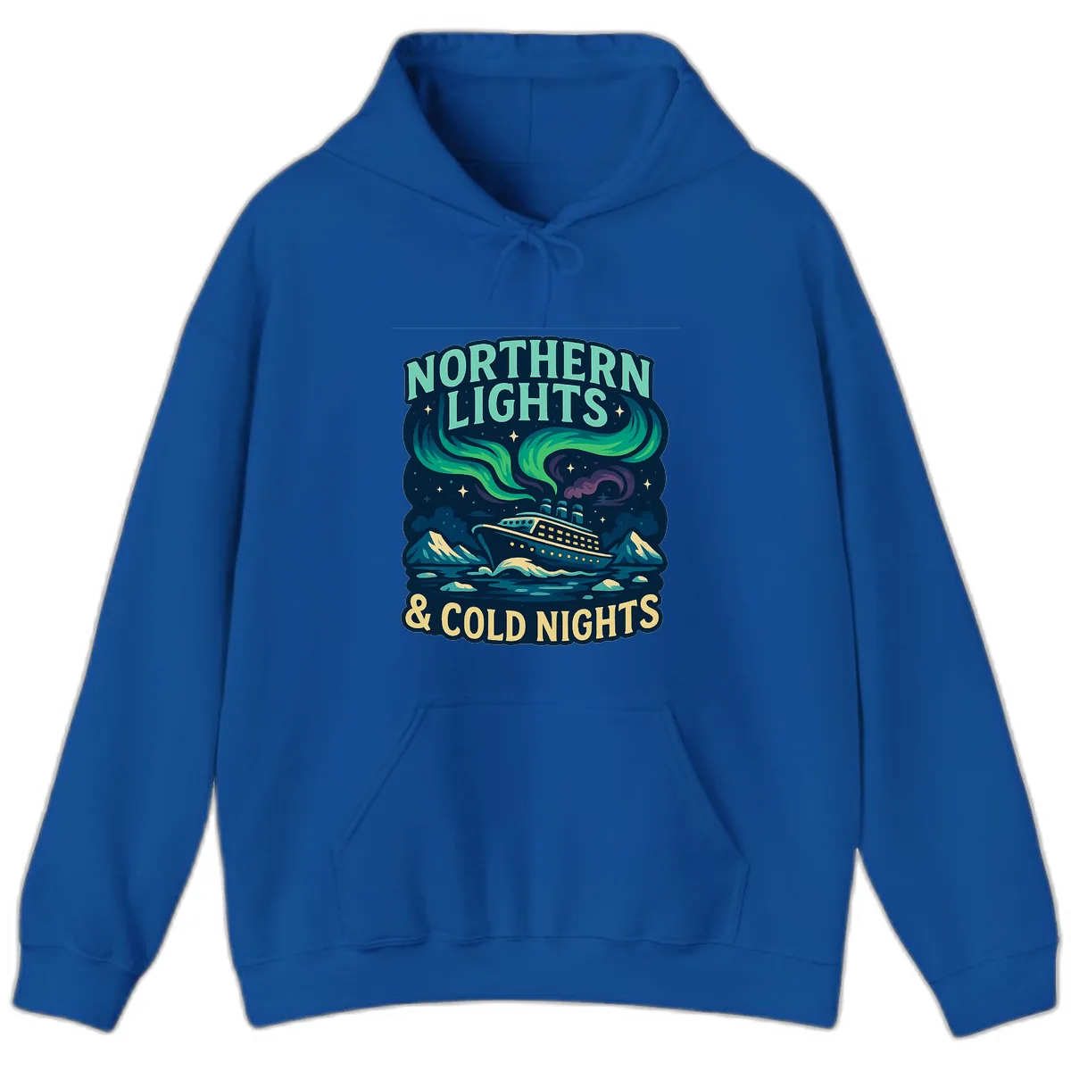 Northern Lights & Cold Nights Hoodie in Royal