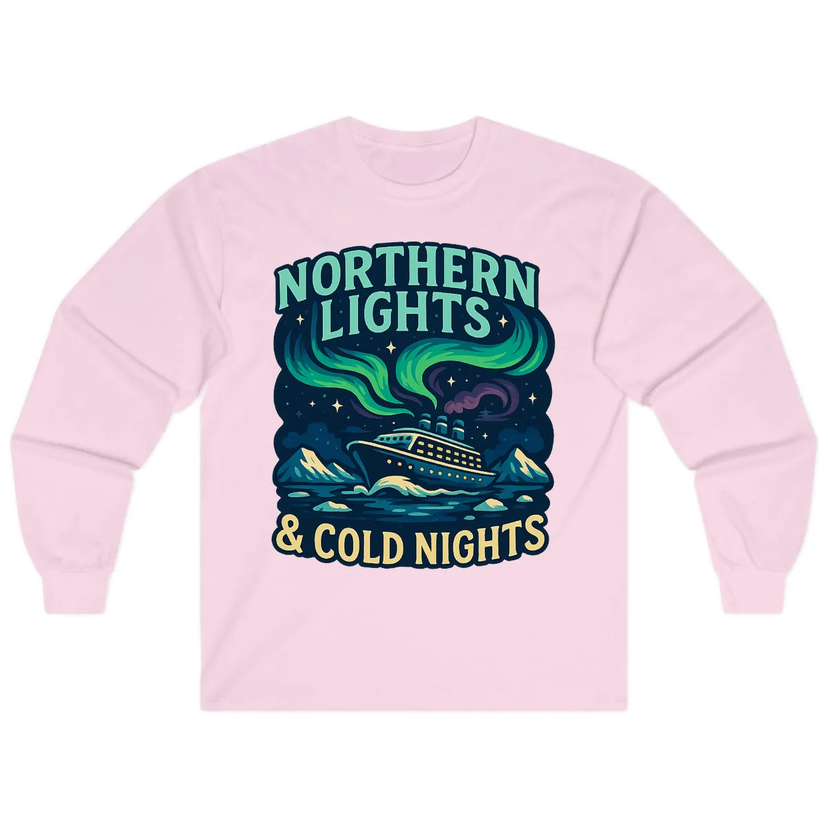 Northern Lights & Cold Nights Long Sleeve in Light Pink