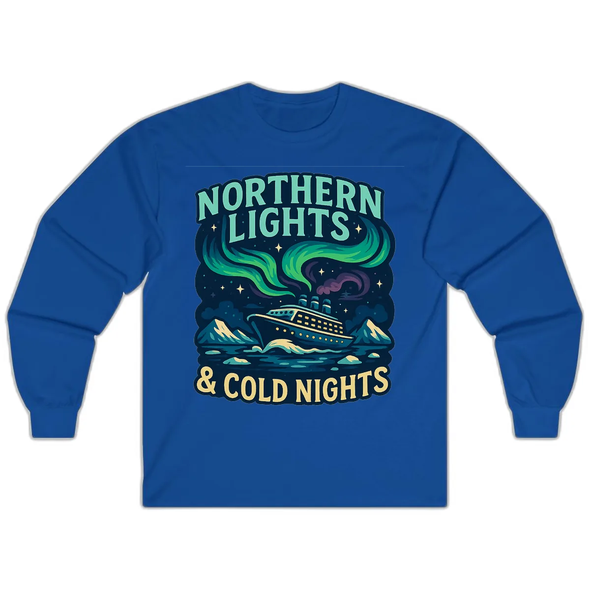 Northern Lights & Cold Nights Long Sleeve in Royal